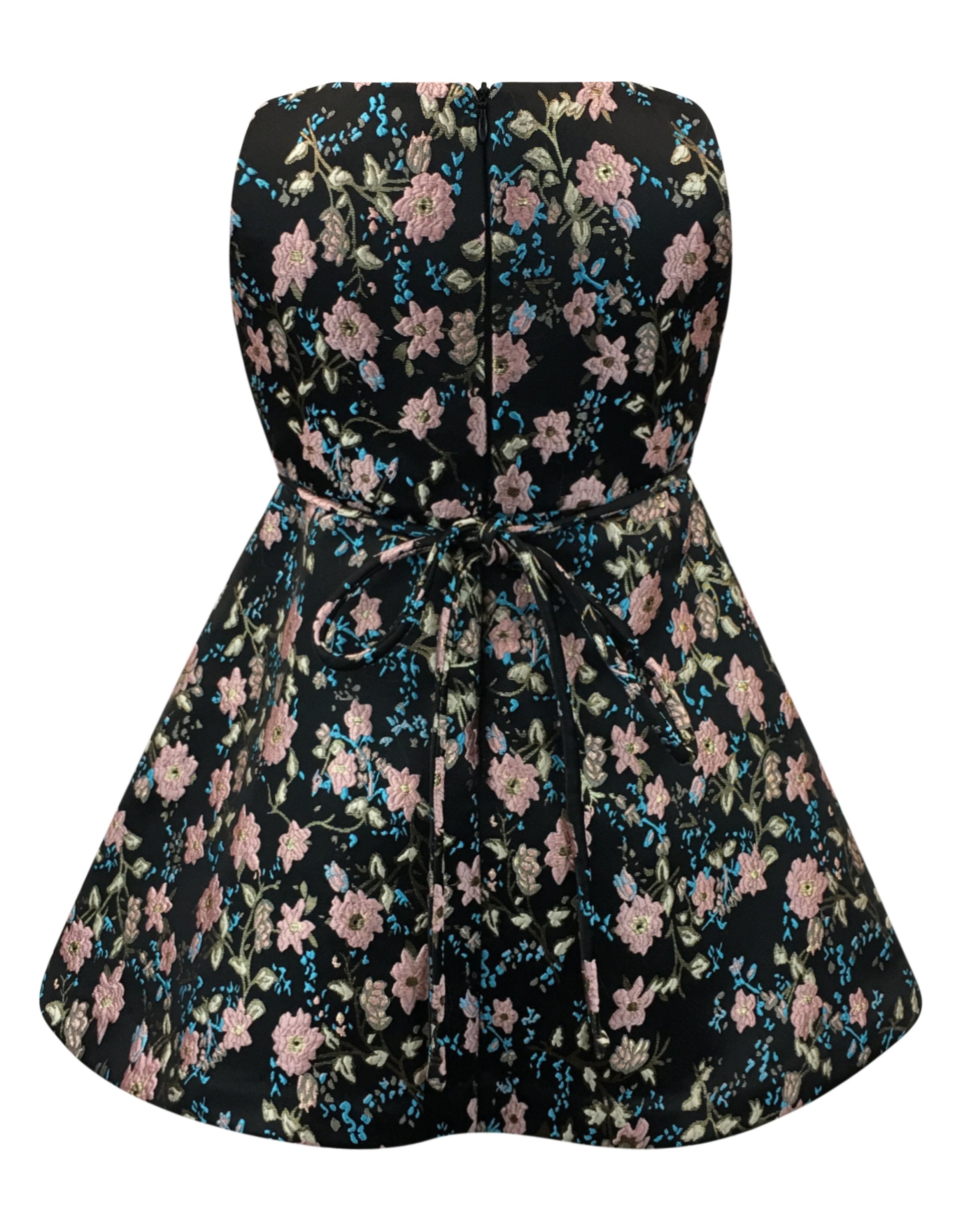 Helena and Harry Girl's Black and Pink Jacquard Dress