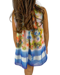 Helena and Harry Girl's Floral Printed Border Chiffon Dress