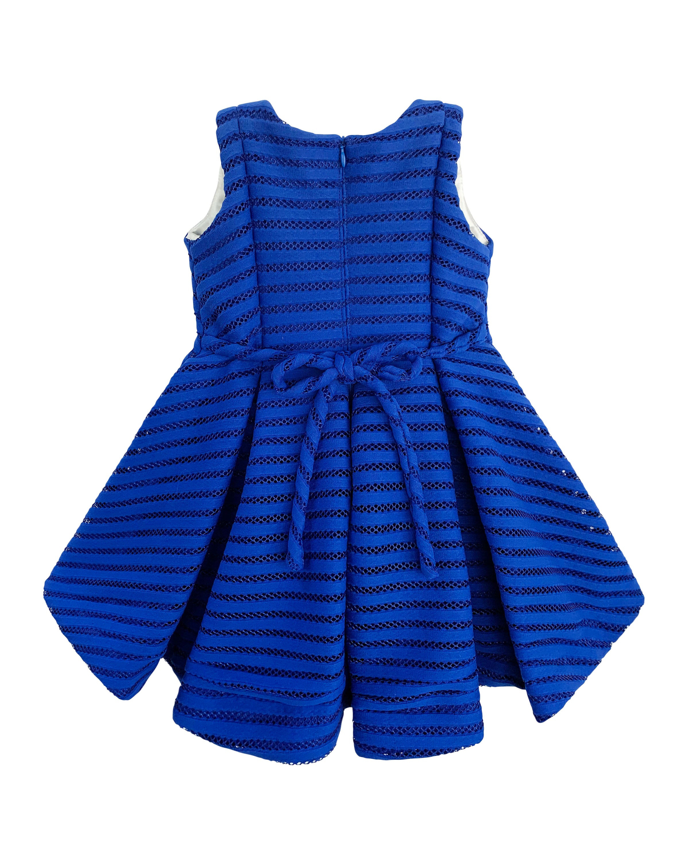 Helena and Harry Girl's Blue Horizontal Stripe Knit Dress