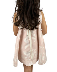 Helena and Harry Girl's Pink Floral Jacquard  Dress