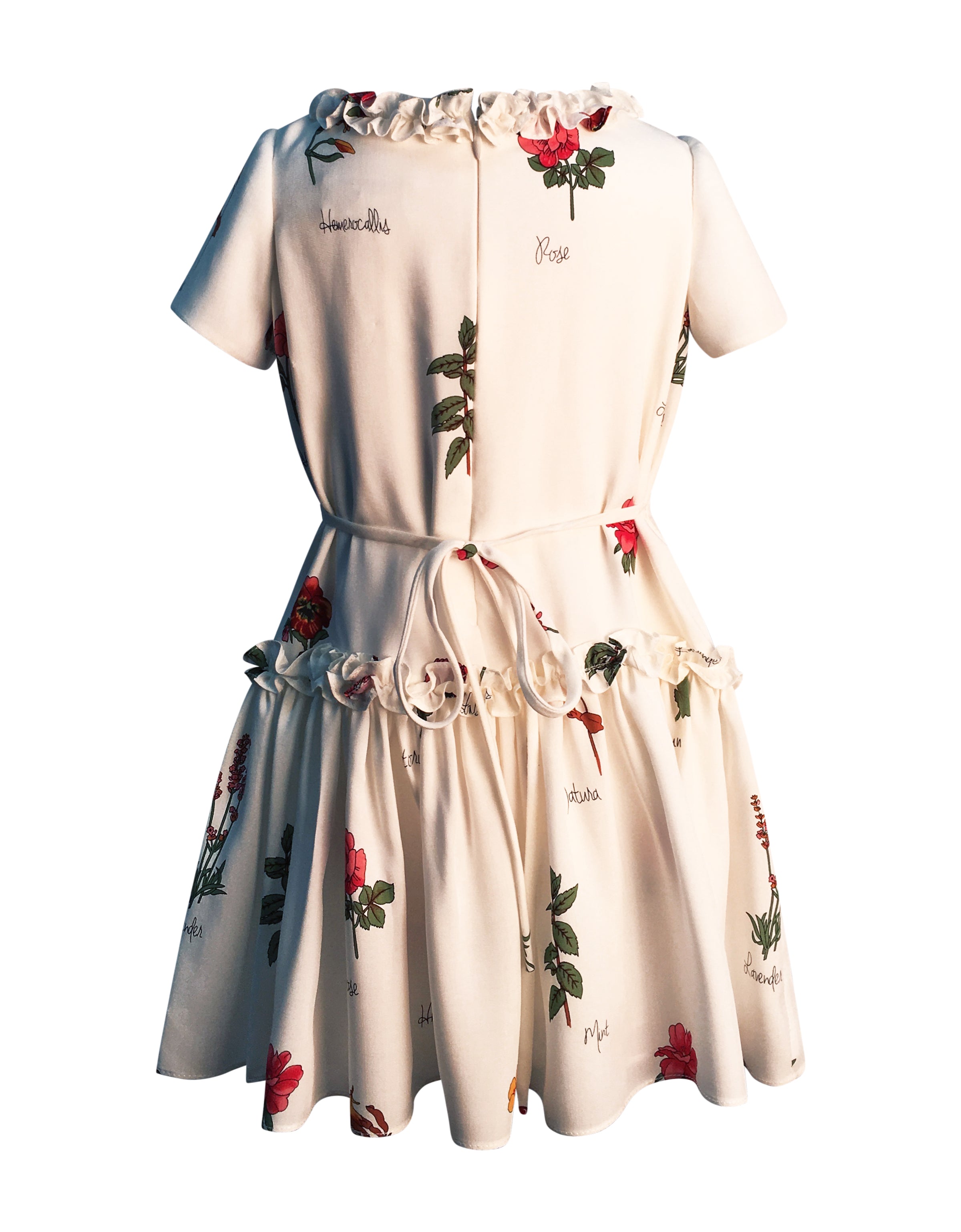 Helena and Harry Girl's Botanical Print Ruffle Dress