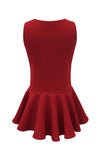 Helena and Harry Girl's Red Flippy Knit Pique Dress