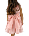 Helena and Harry Pink Taffeta Ruffle Neck Dress