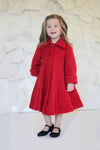 Helena and Harry Girl's Red Boucle Coat