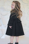 Helena and Harry Girl's Black Boucle Coat