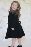 Helena and Harry Girl's Black Boucle Coat