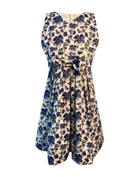 Helena and Harry Girl's Blue and White Print Dress