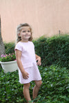 Helena and Harry Girl's Pink with Diagonal Stripes Dress