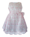 Helena and Harry Girl's Pink Lace Side Bow Dress