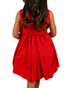 Helena and Harry Girl's Red Fine Cotton Wrap Dress