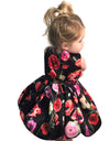 Helena and Harry Girl's Red Printed Taffeta Dress