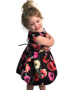 Helena and Harry Girl's Red Printed Taffeta Dress