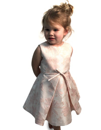 Helena and Harry Girl's Pastel Pink Jacquard Dress