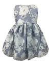 Helena and Harry Girl's Camellias on Navy Organza Dress