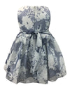 Helena and Harry Girl's Camellias on Navy Organza Dress