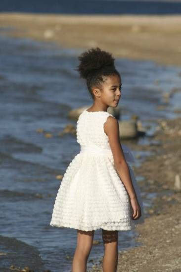 Helena and Harry Girl's White Cupcake Dress
