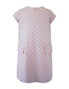 Helena and Harry Girl's Pink with Diagonal Stripes Dress
