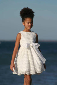 Helena and Harry Girl's White Cupcake Dress
